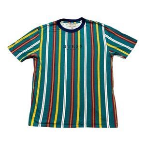 Vintage Guess Jeans Striped T Shirt Size XS  Embroidered‎ Los Angeles